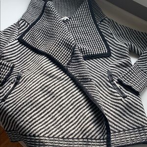 Joie wrap cardigan - super cozy!  Blk/crm stripe